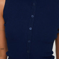 Suzu Sleeveless Knit Top Navy