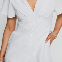 Full Of Strangers Playsuit White Stripe