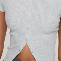 Suzu Knit Top Grey