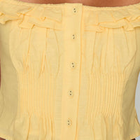 Isadoria Frill Top Yellow