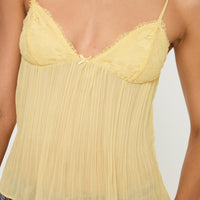 Zami Pleat Top Lemon