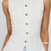 Dulcinea Longline Vest Top White