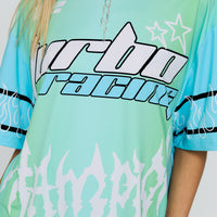 Turbo Champion Moto Jersey Top Blue / Green