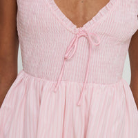 Wescott Stripe Playsuit Pink / White
