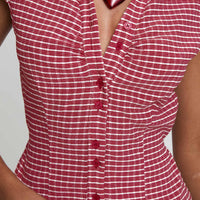 Arianwyn Short Sleeve Shirt Red Check