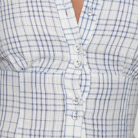 Cottesloe Blouse Top Blue Check