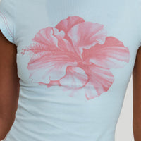 Owenz Hibiscus Baby Tee Blue