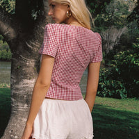 Isolda Top Red Gingham