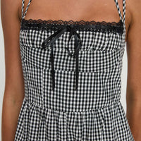 Trynia Romper  Black / White Gingham