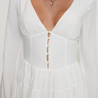 Halcyon Long Sleeve Romper White