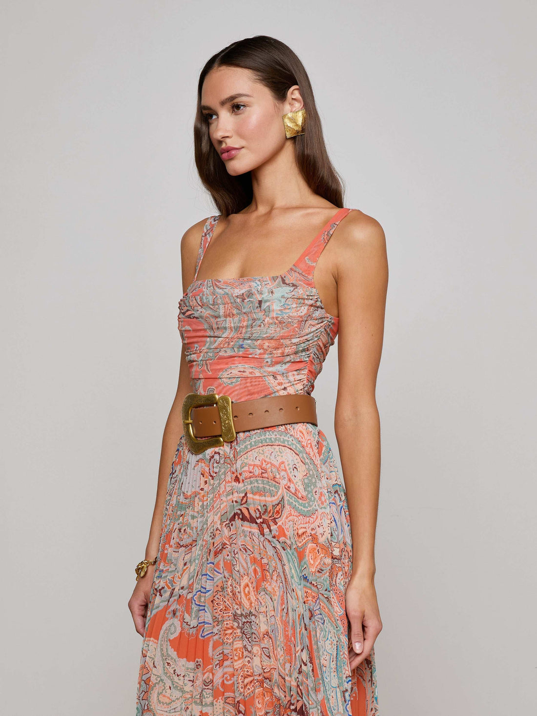 Rasha Mesh Paisley Tank