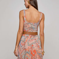 Rasha Mesh Paisley Tank