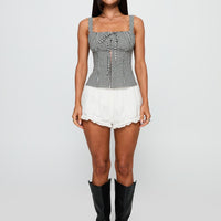 Modern Girl Top Black Gingham