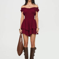 The Love Galore Romper Deep Cherry