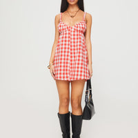 Jorda Romper Red Gingham