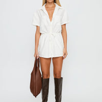 Palm Cove Playsuit White