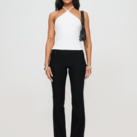 Baseline Halter Rib Top White