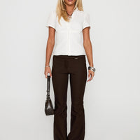 What A Show Button Up Top White