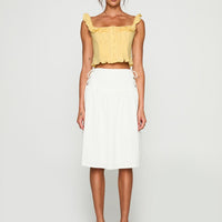 Isadoria Frill Top Yellow