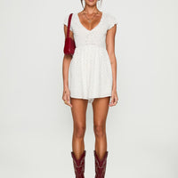 Sweet Talk Playsuit White Floral