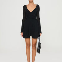 Nautia Long Sleeve Romper Black