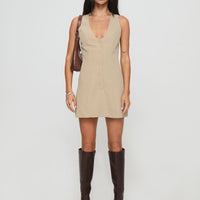 Damico Romper Beige Pinstripe