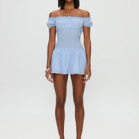 Count My Blessings Playsuit Blue Check