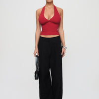 Whimsy Halter Top Red