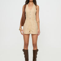 Jayalen Halter Romper Ecru