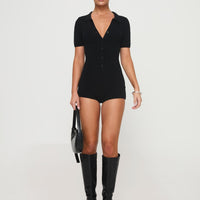 Syleem Knit Romper Black