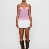 Zami Pleat Top Pink