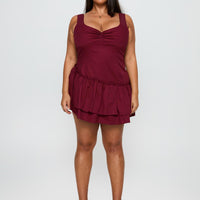 Shantelle Romper Burgundy Curve