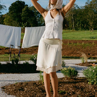 Life Goes By Sleeveless Top White