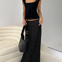 Auroraah Frill Top Black