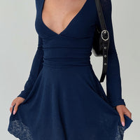 Nautia Long Sleeve Romper Navy