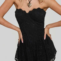 Tournus Skort Playsuit Black