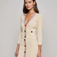 Irvin Pointelle Knit Cardigan