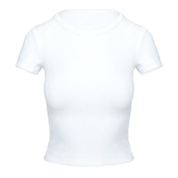Baseline Scoop Rib Tee White