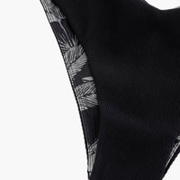 Low Tide Super Cheeky Bikini Bottom - Black Rib