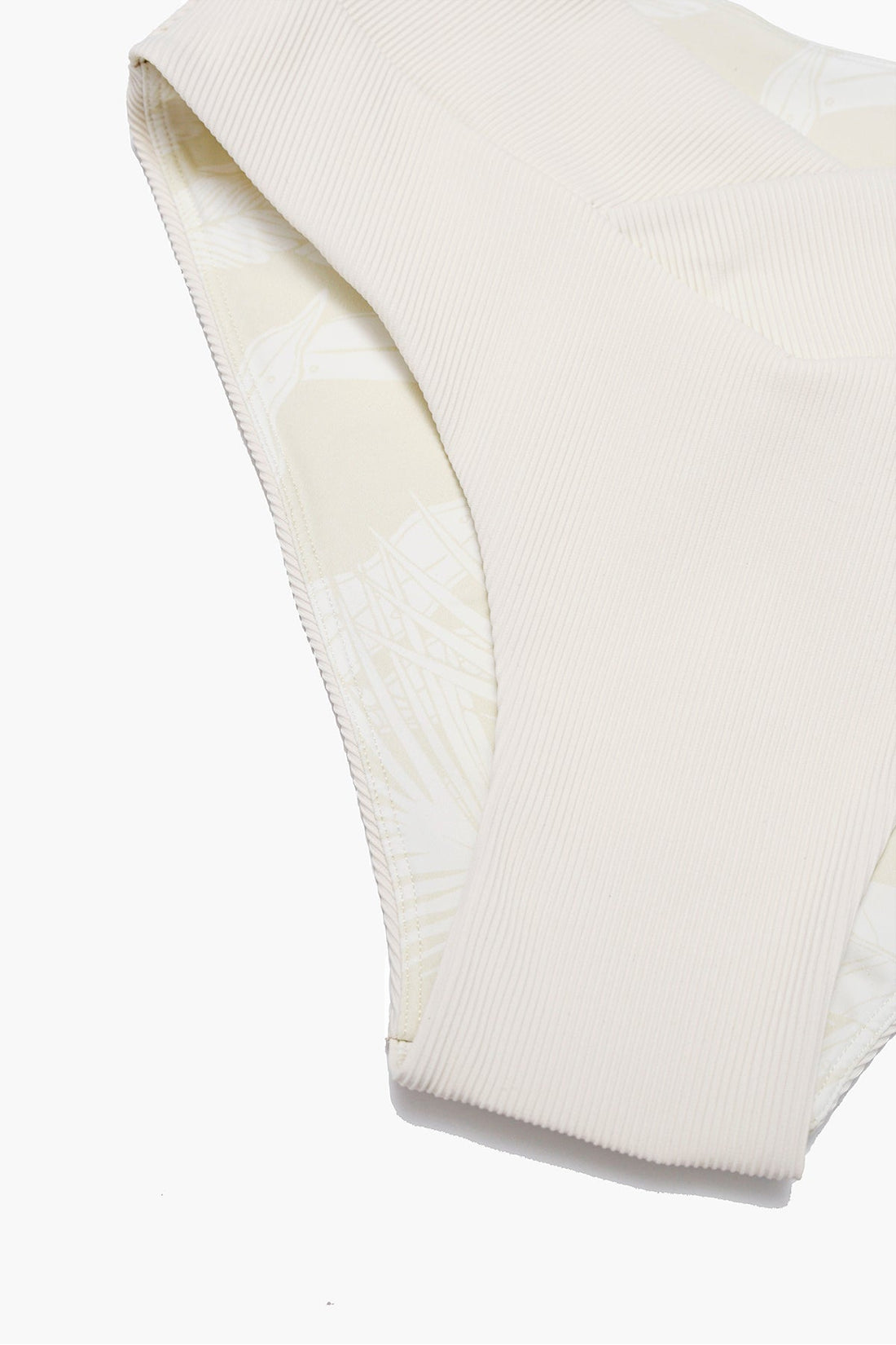 Crisscross Hourglass® Cheeky Bikini Bottoms - Cream Rib