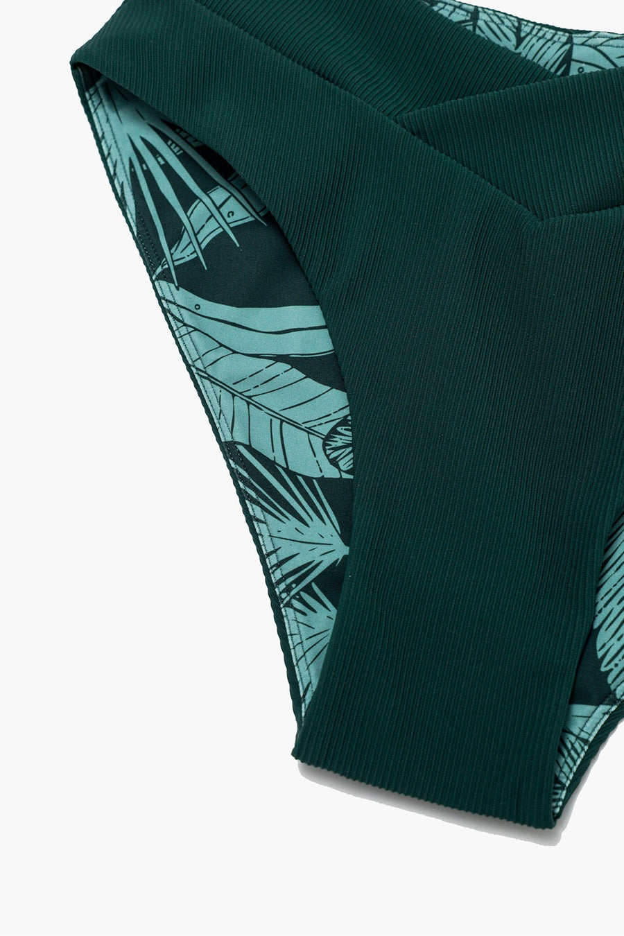 Crisscross Hourglass® Cheeky Bikini Bottoms - Green Rib