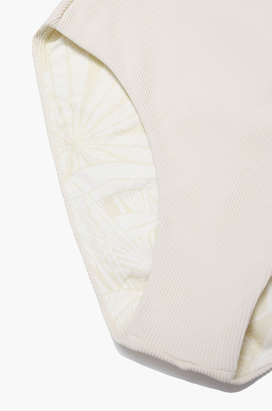 High Tide Cheeky Bikini Bottoms - Cream Rib