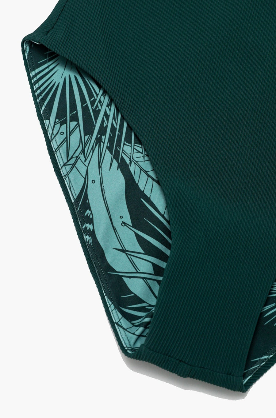 High Tide Cheeky Bikini Bottoms - Green Rib