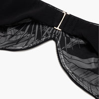 Siren Sweetheart Bikini Top - Black Rib