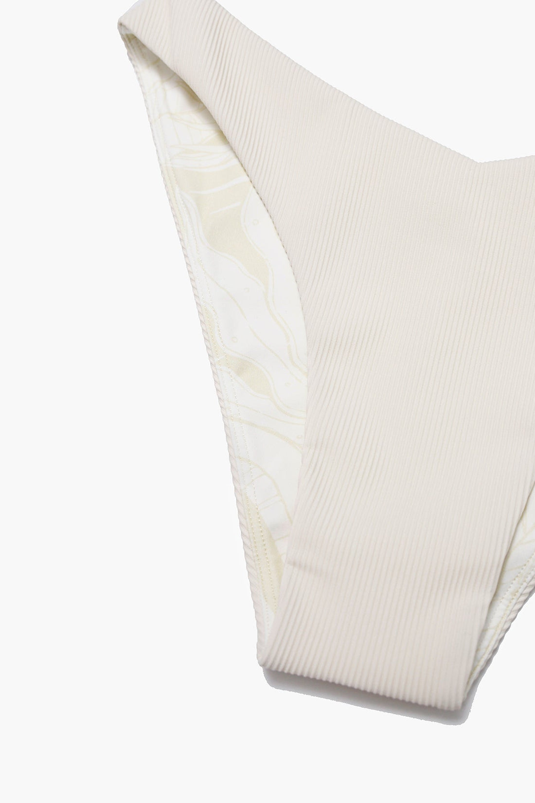 Sunshine Scoop Ultra Cheeky Bikini Bottom - Cream Rib
