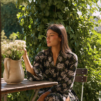 Kaia Cloud Jersey Kimono Robe in Blossom