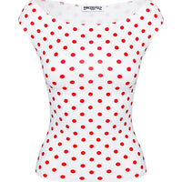 Cheirosa Off Shoulder Top White / Red
