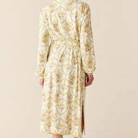 Della Cloud Jersey Banded Midi Robe in Fleur