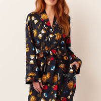 Meadow Cloud Jersey Classic Short Robe in Mystic
