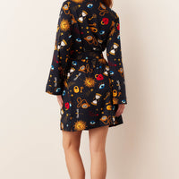 Meadow Cloud Jersey Classic Short Robe in Mystic